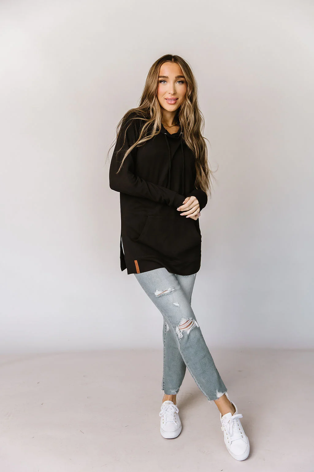 Ampersand Blackout Hooded Tunic Sweatshirt - Image 3
