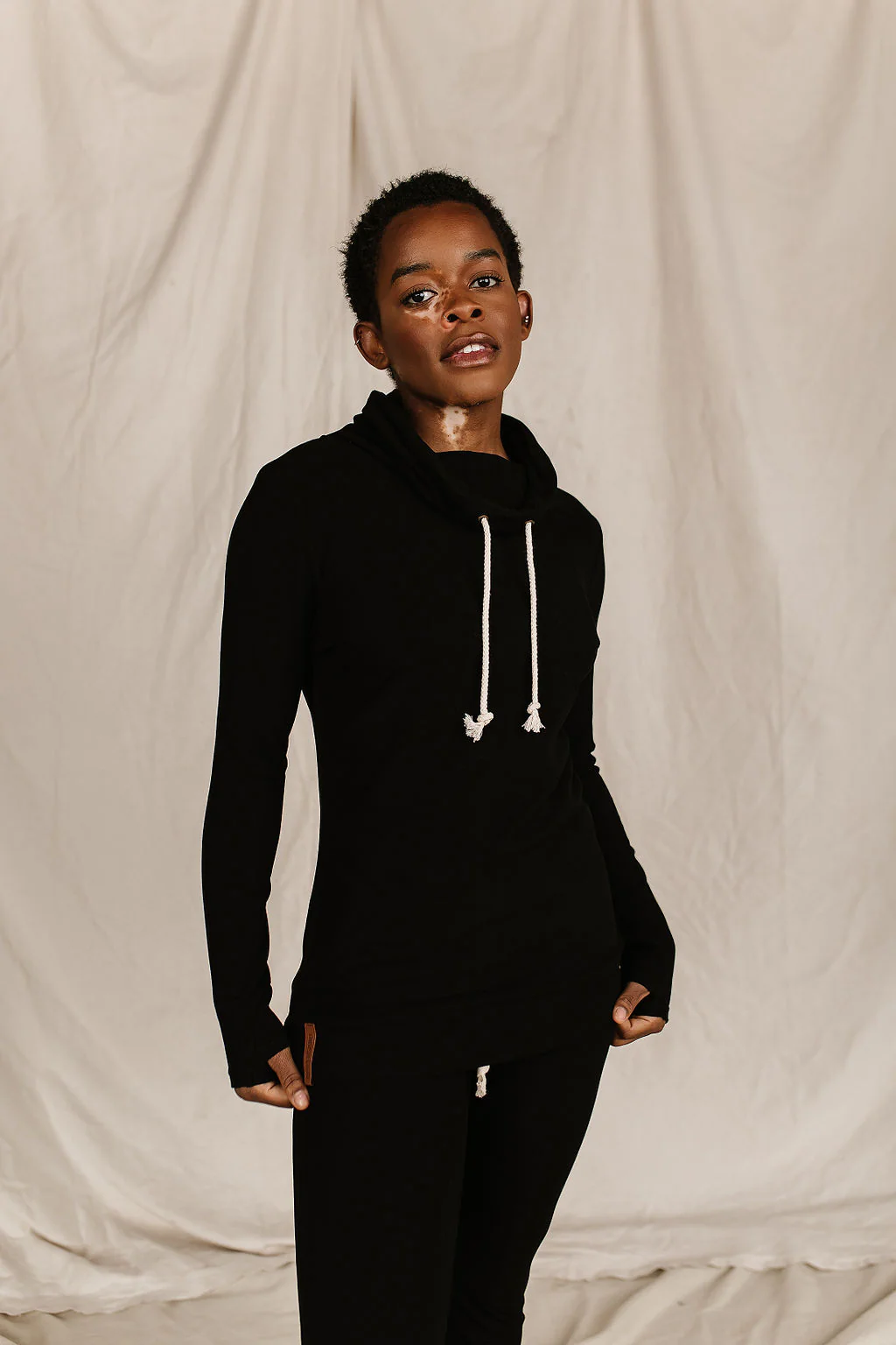 Ampersand Poppy Seed Cowlneck Performance Fleece Sweatshirt - Image 8