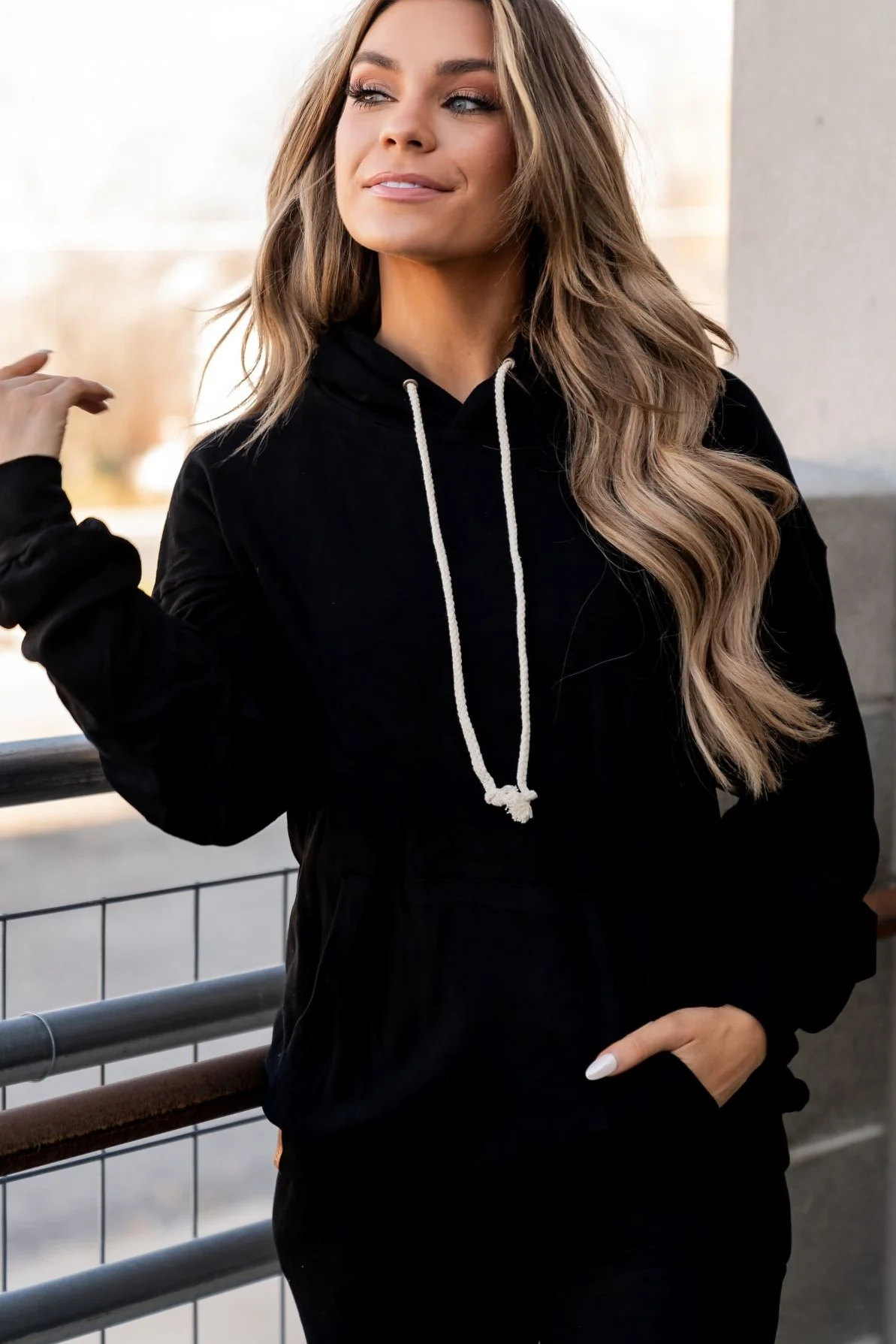 Ampersand Poppy Seed Performance Fleece University Hoodie - Image 3