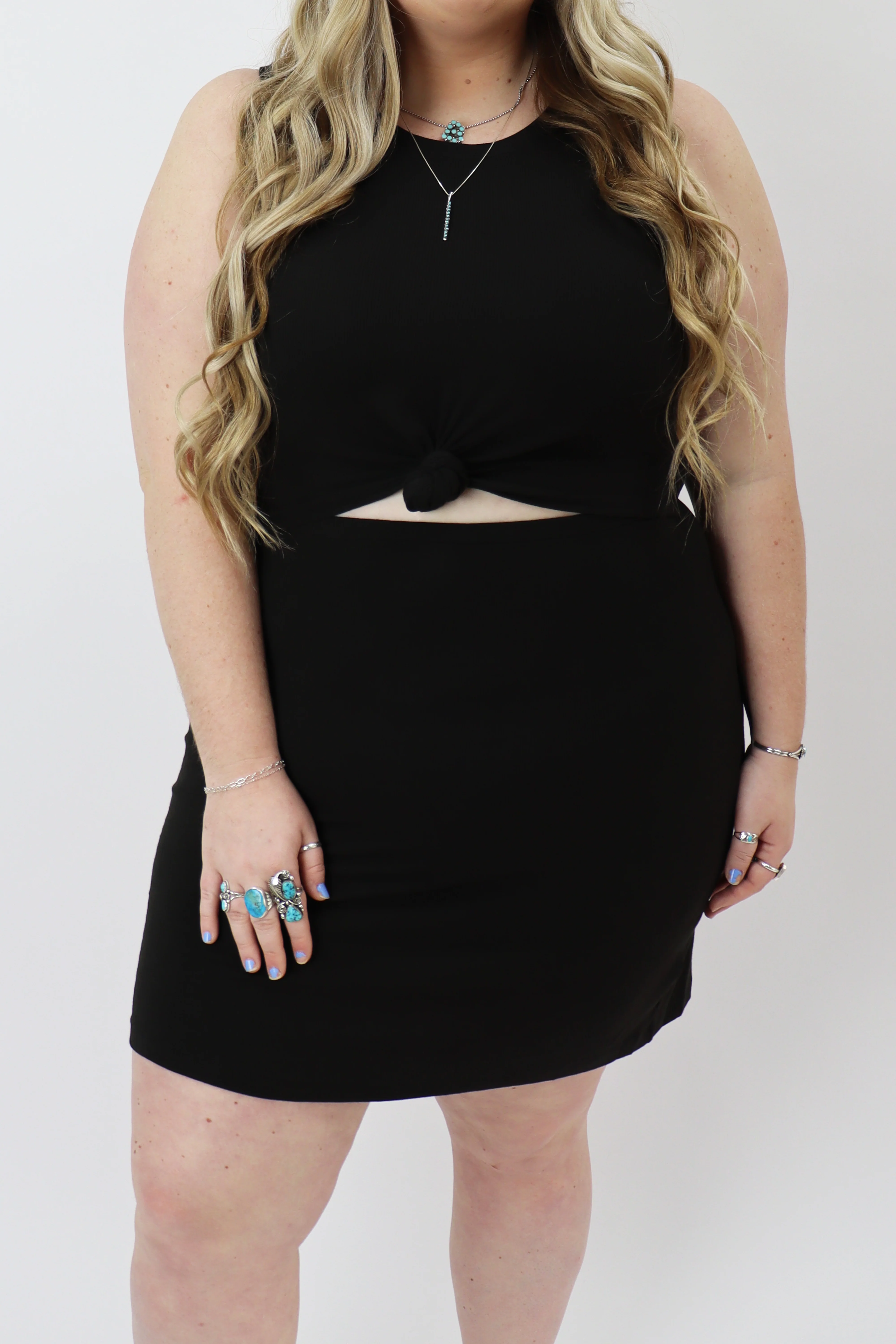 Cut Out Front Tie Dress - Image 4
