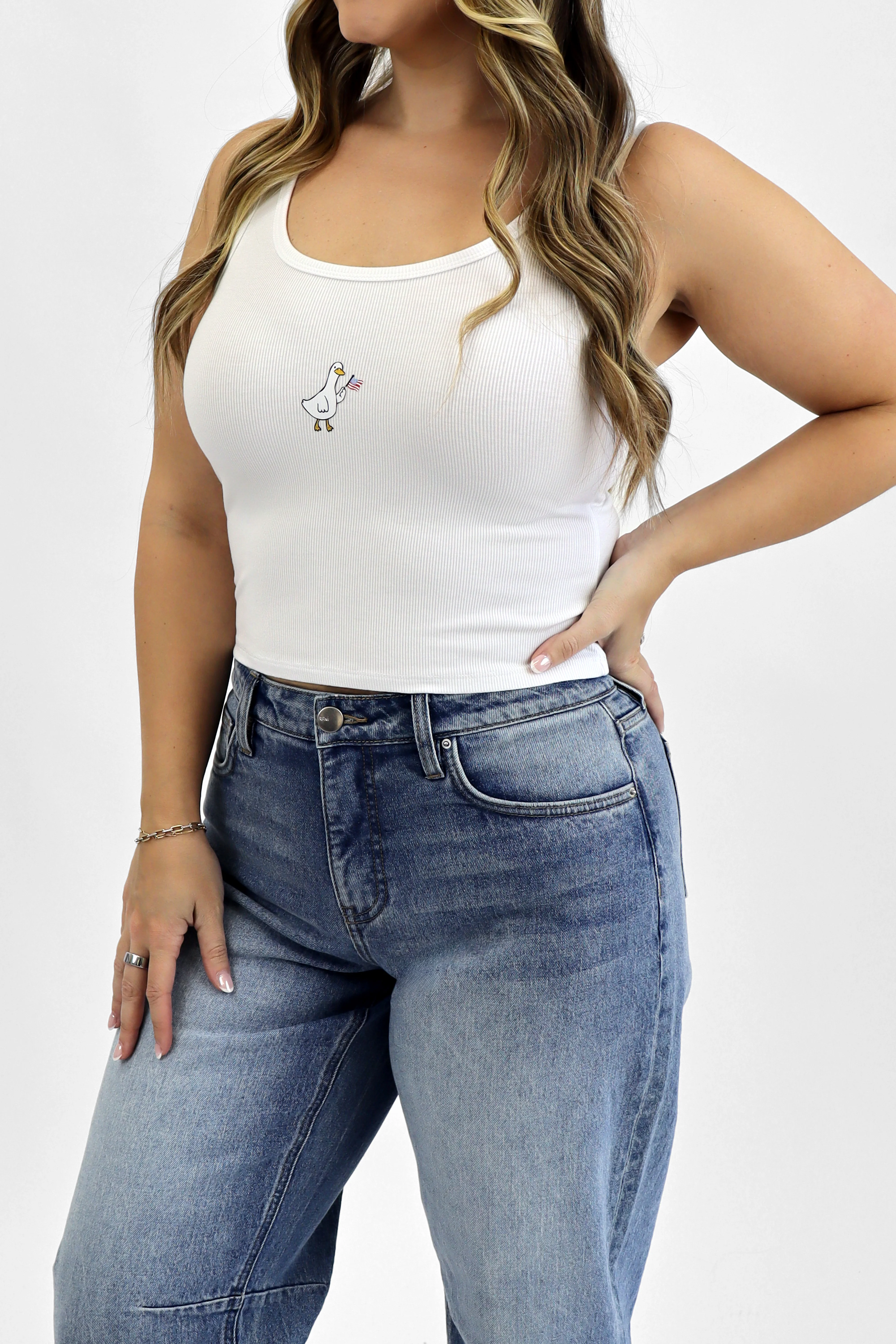 Graphic Micro Ribbed Tank - Image 6