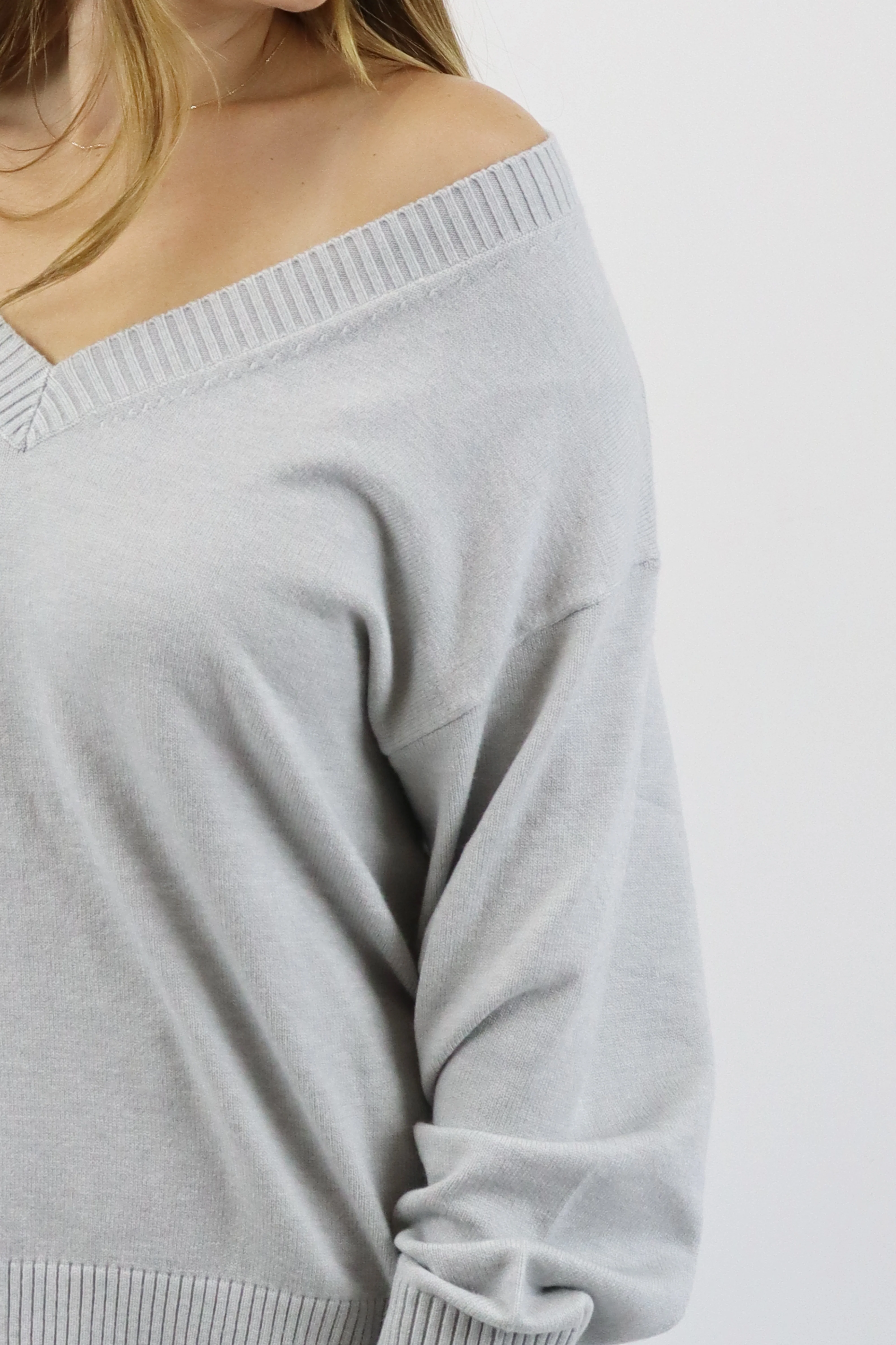 Oversized V Neck Sweater - Image 3