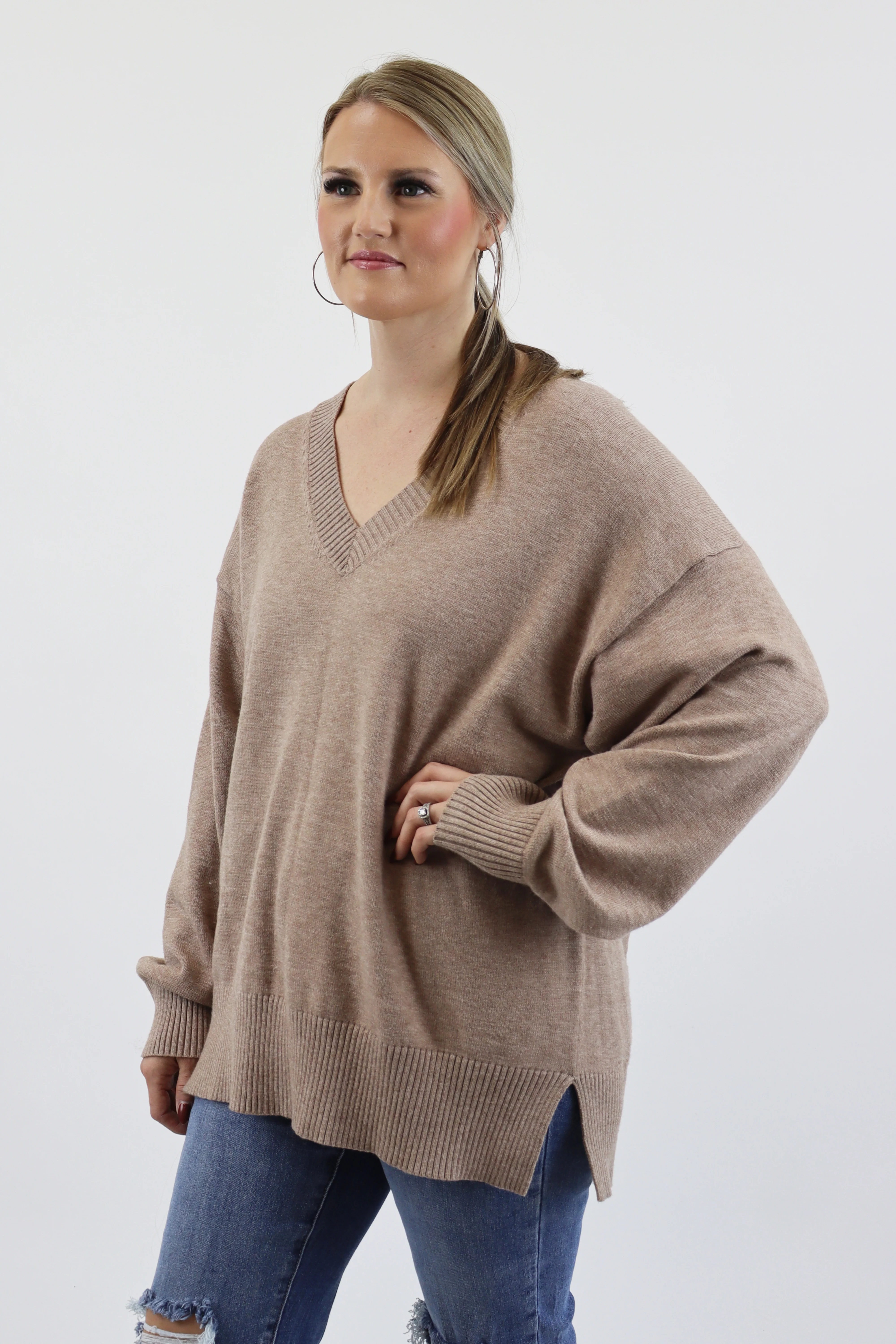 Oversized V Neck Sweater - Image 5