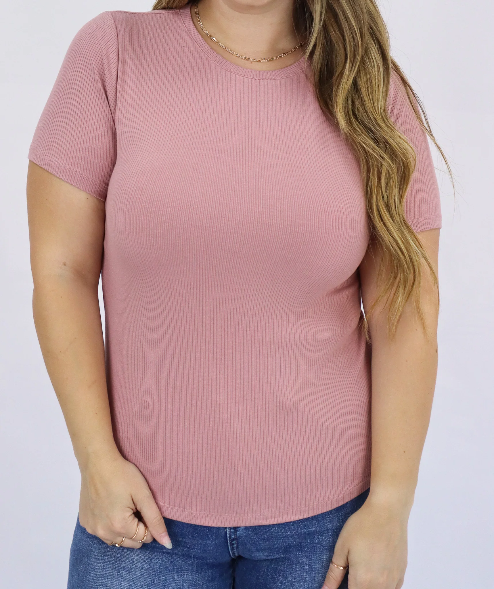 The Ribbed Basic Crewneck Tee - Image 16