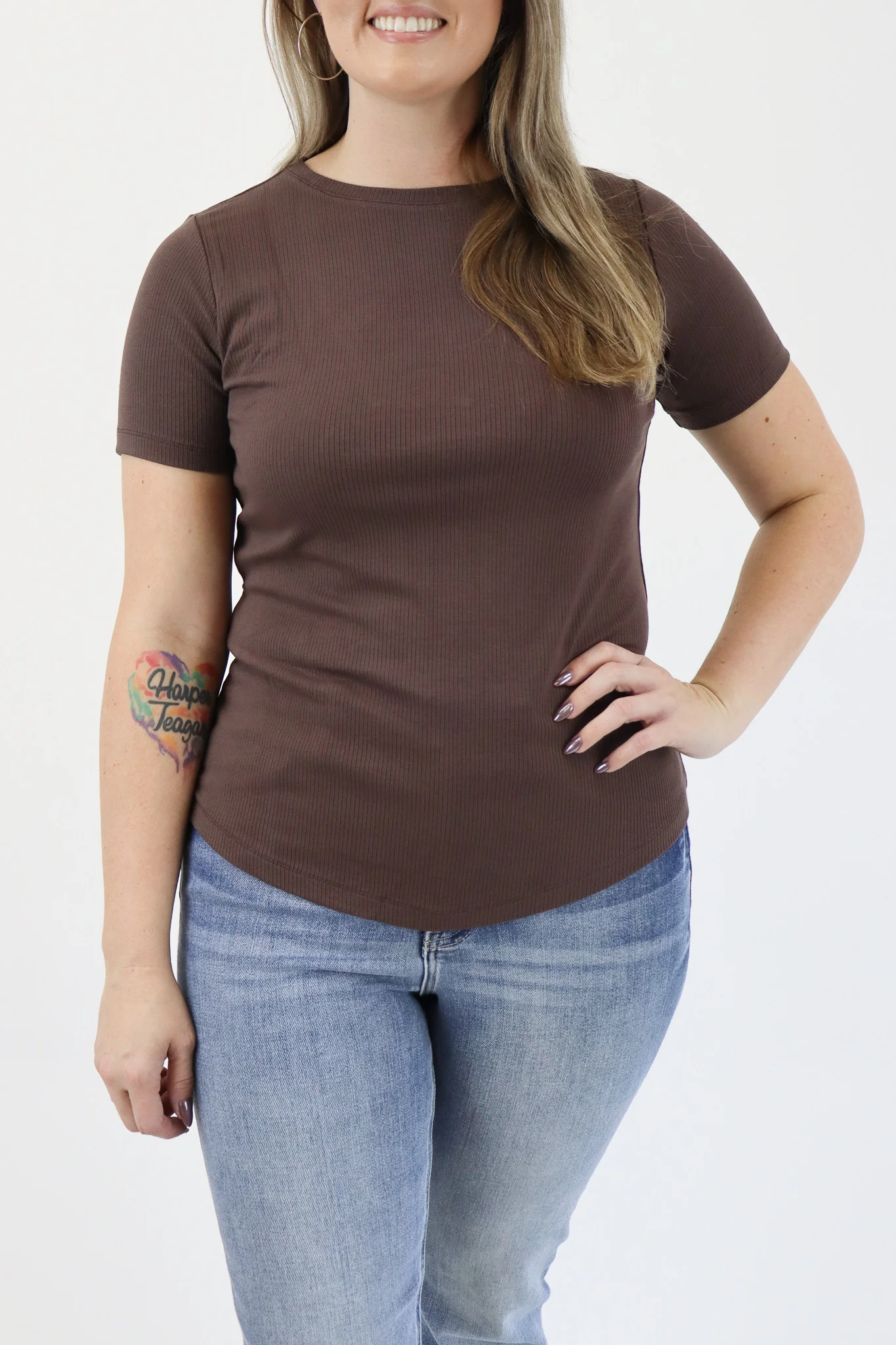 The Ribbed Basic Crewneck Tee - Image 19