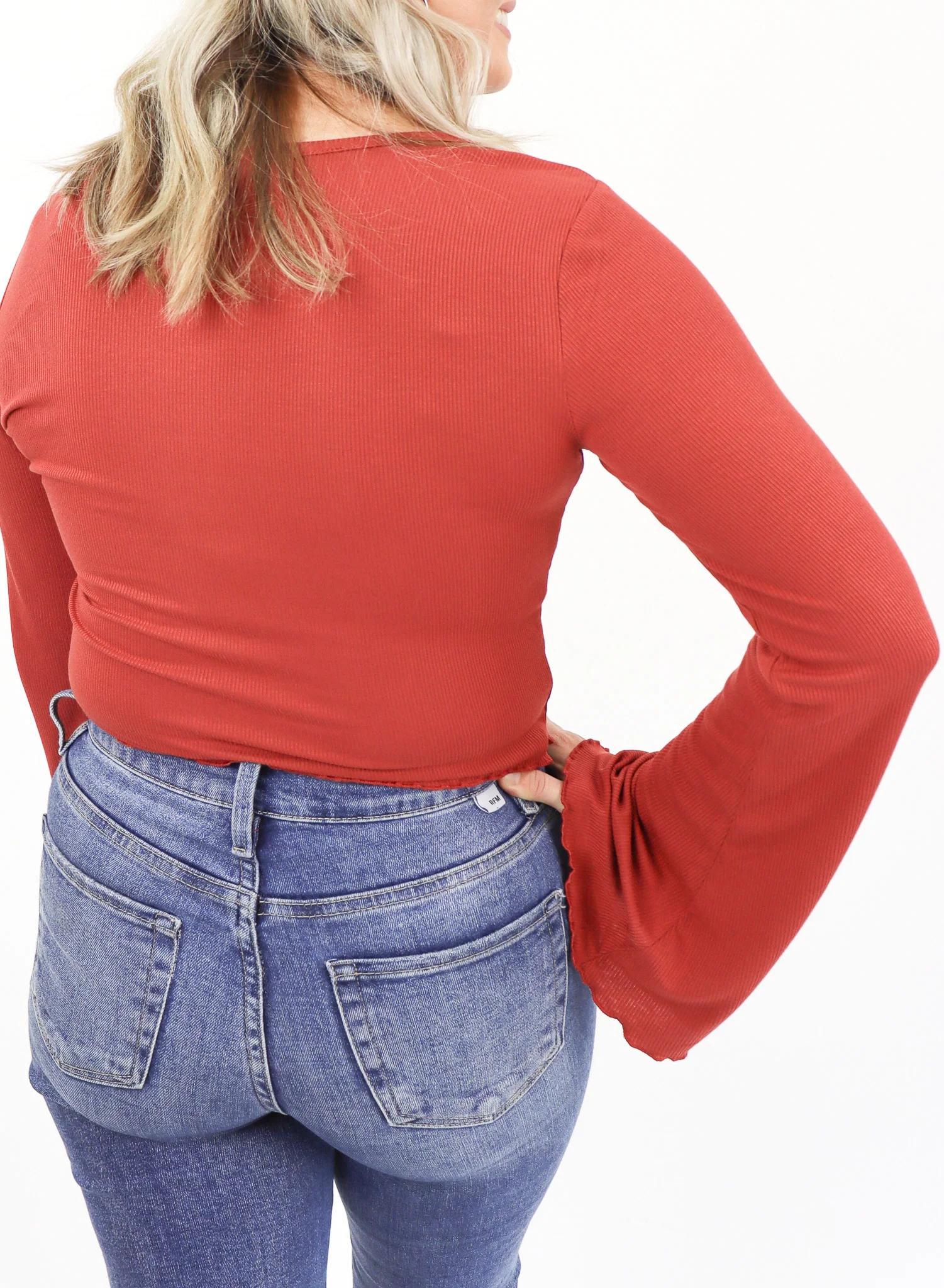 Ribbed Bell Sleeve Top - Image 5