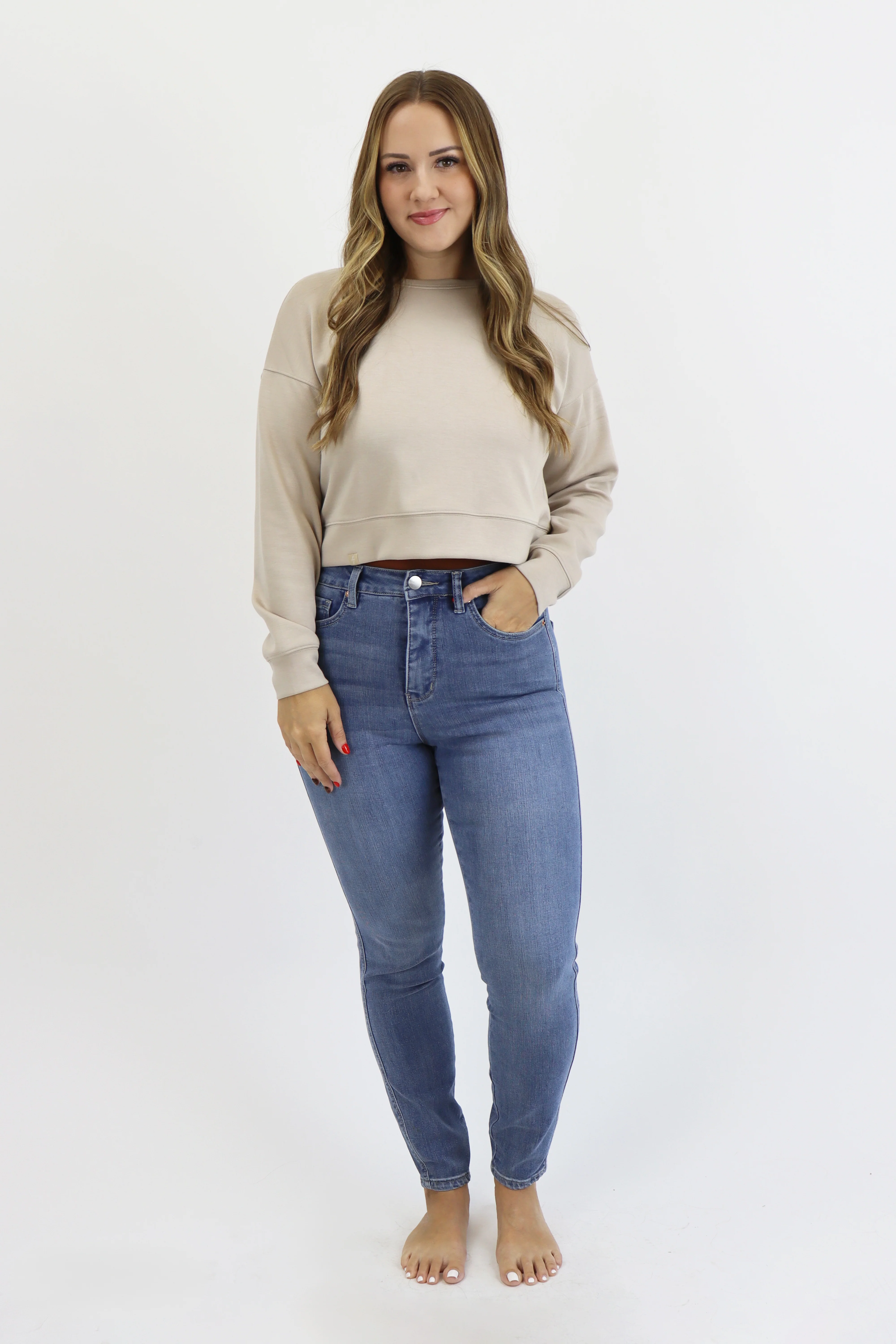 Skinny Jeans - Light Medium Wash - Final Sale - Image 4