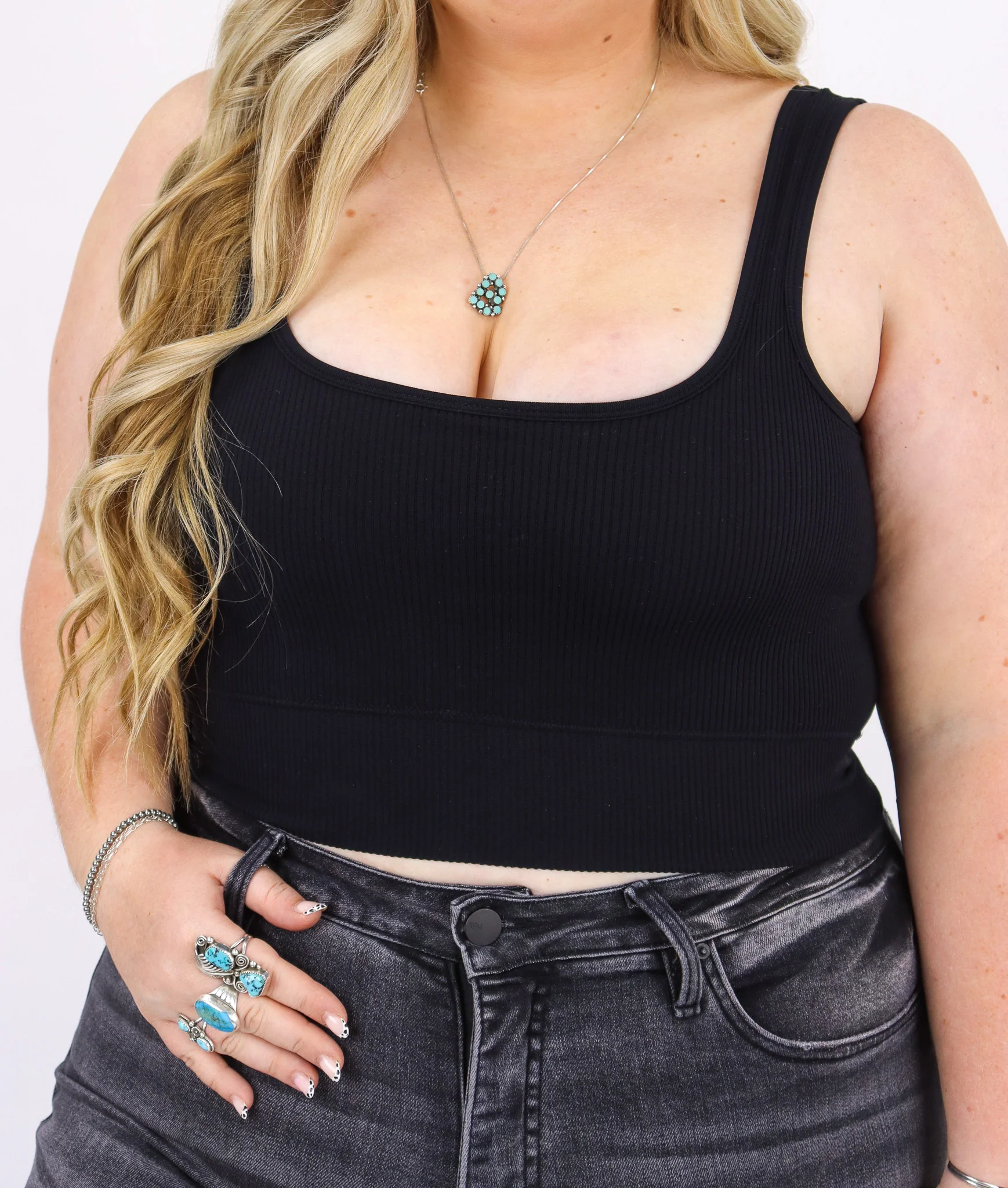 The Essential Crop | Padded Squareneck Bralette - Final Sale - Image 3