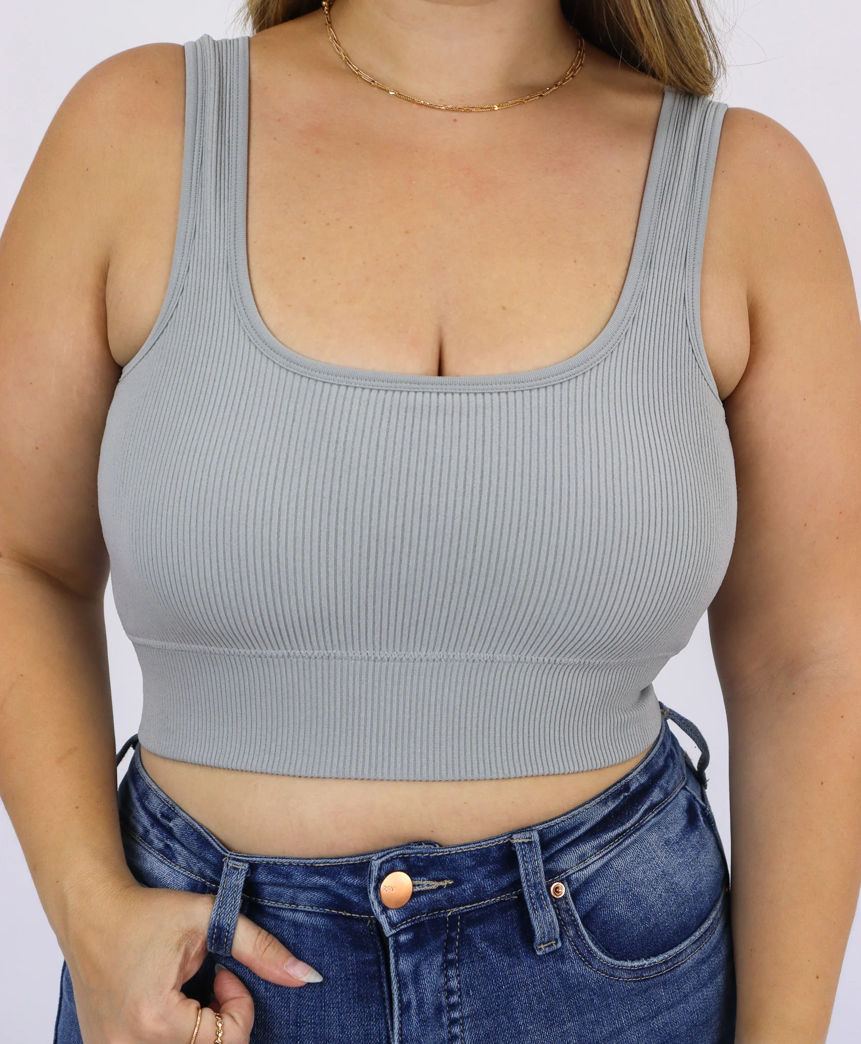 The Essential Crop | Padded Squareneck Bralette - Final Sale - Image 8
