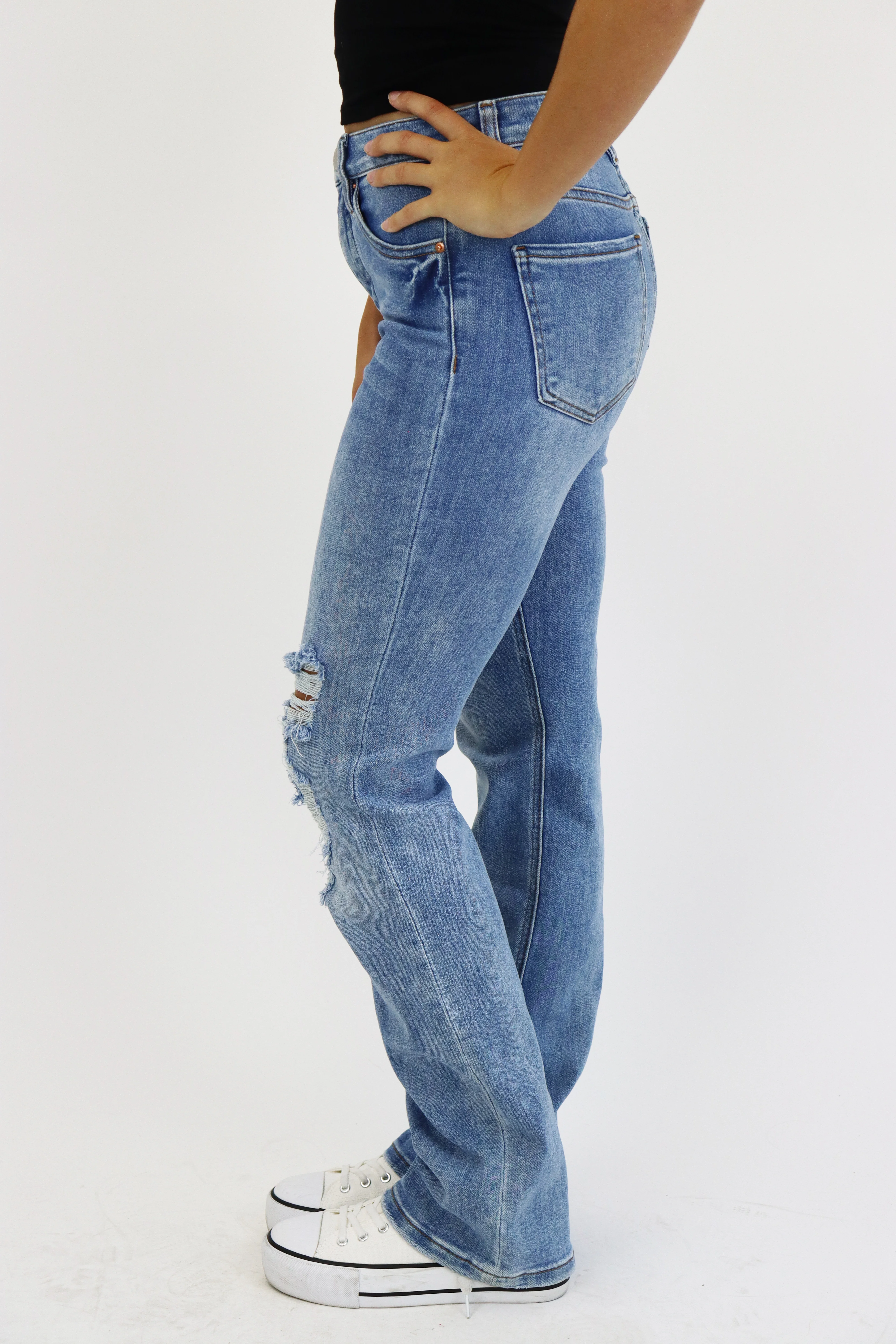 Bootcut Jean - Light Wash Distressed - Image 3