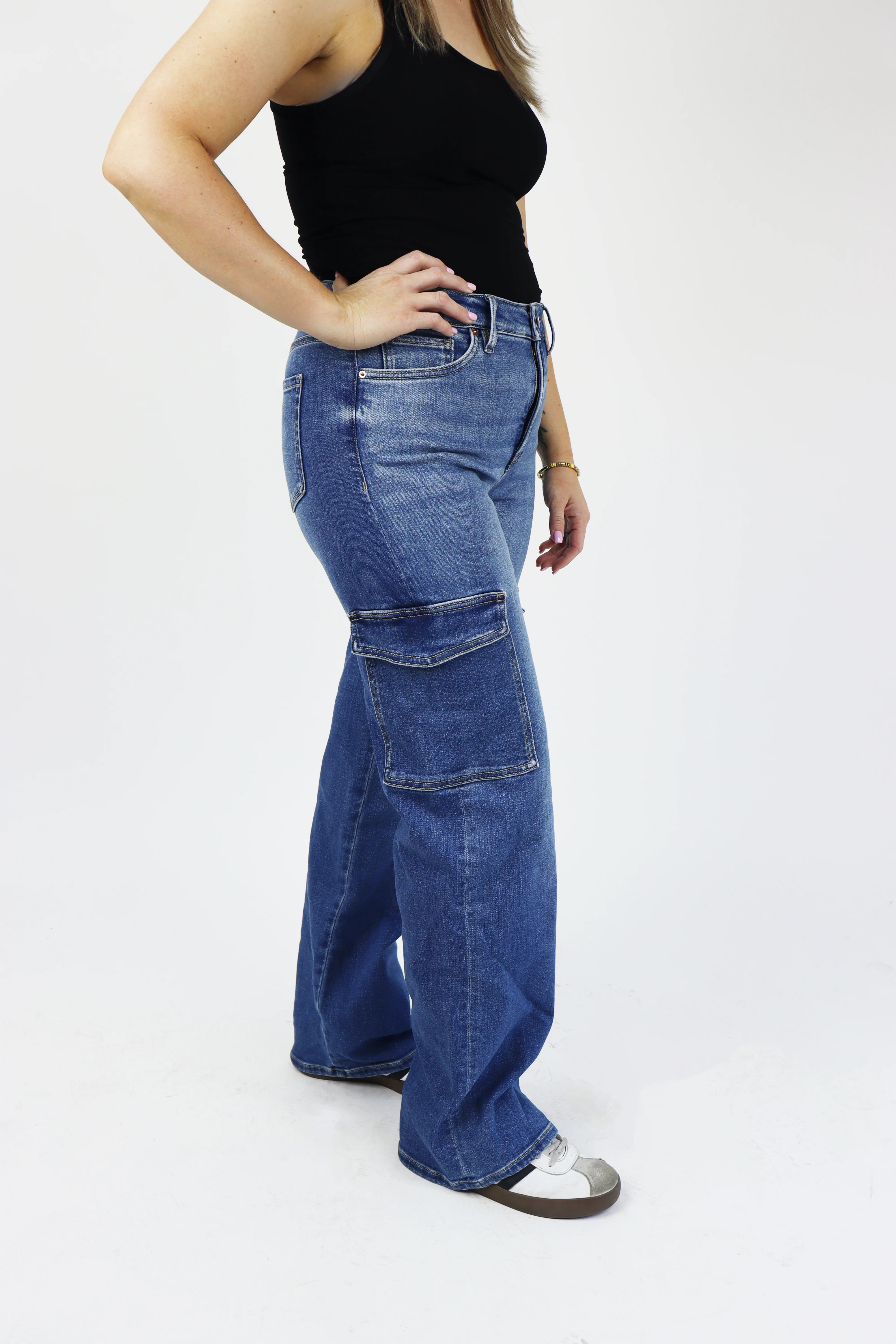 Wide Leg Jeans - Cargo - Image 3