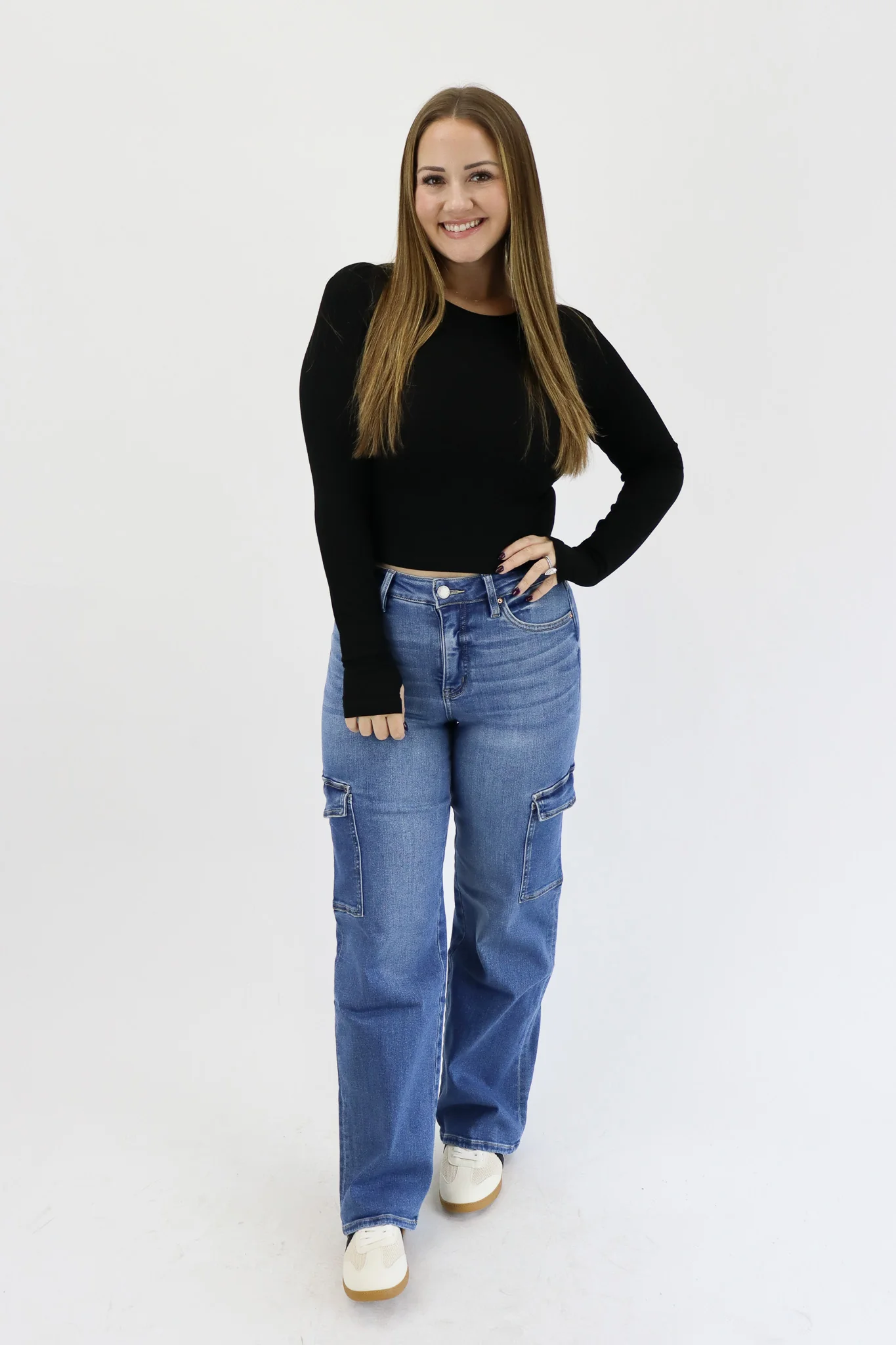 Wide Leg Jeans - Cargo - Image 4