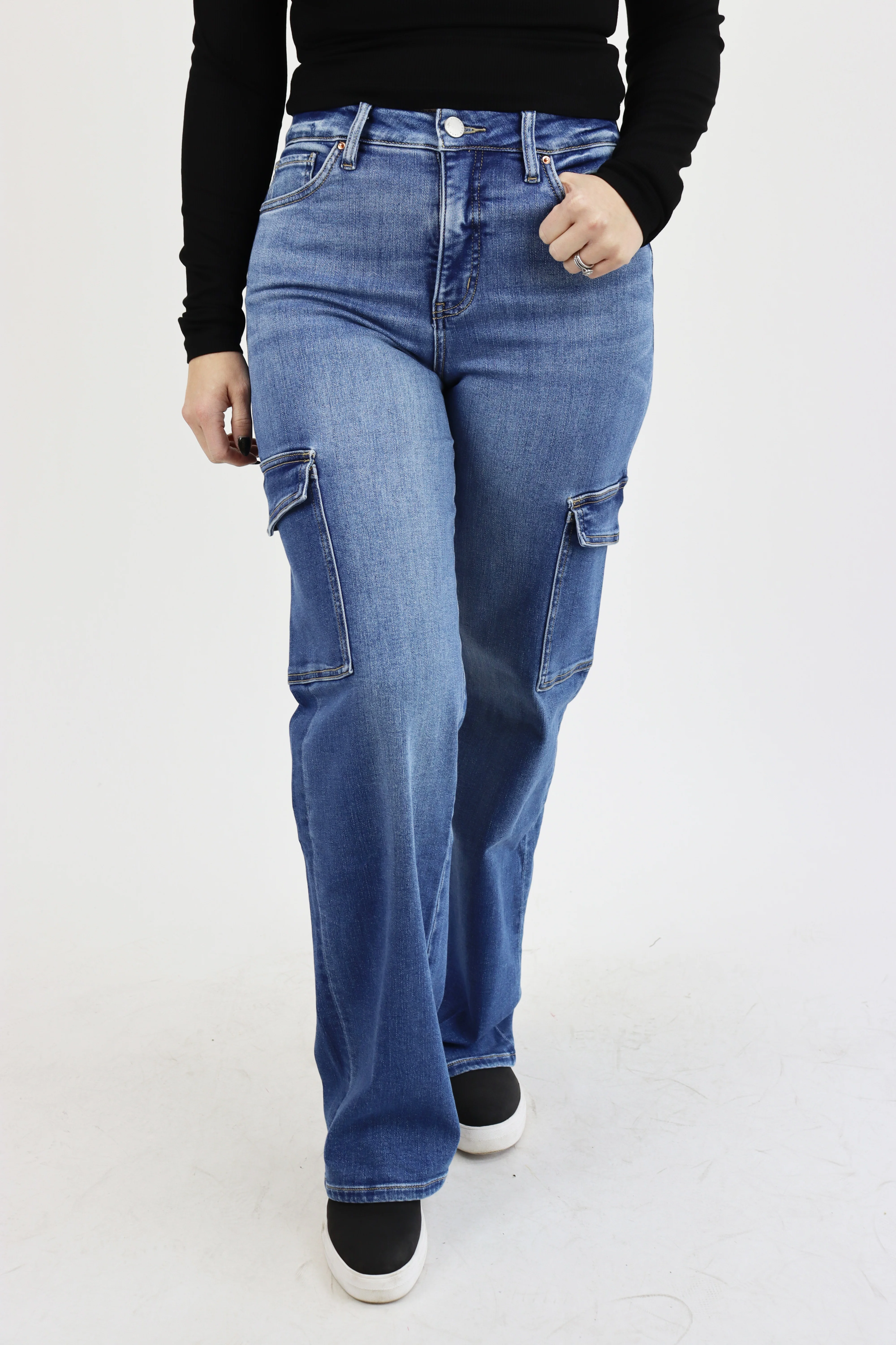 Wide Leg Jeans - Cargo - Image 5