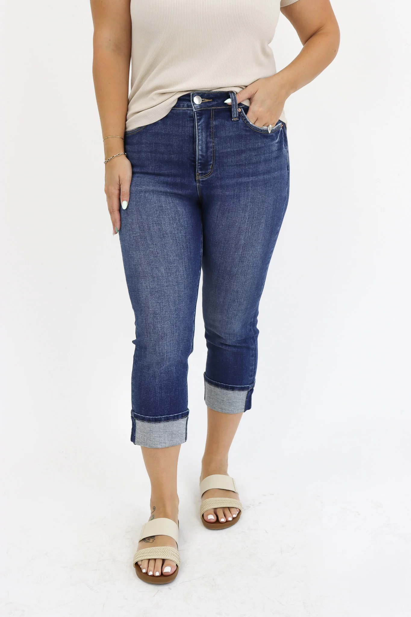 Tummy Control Capri Jeans by RFM - Image 3