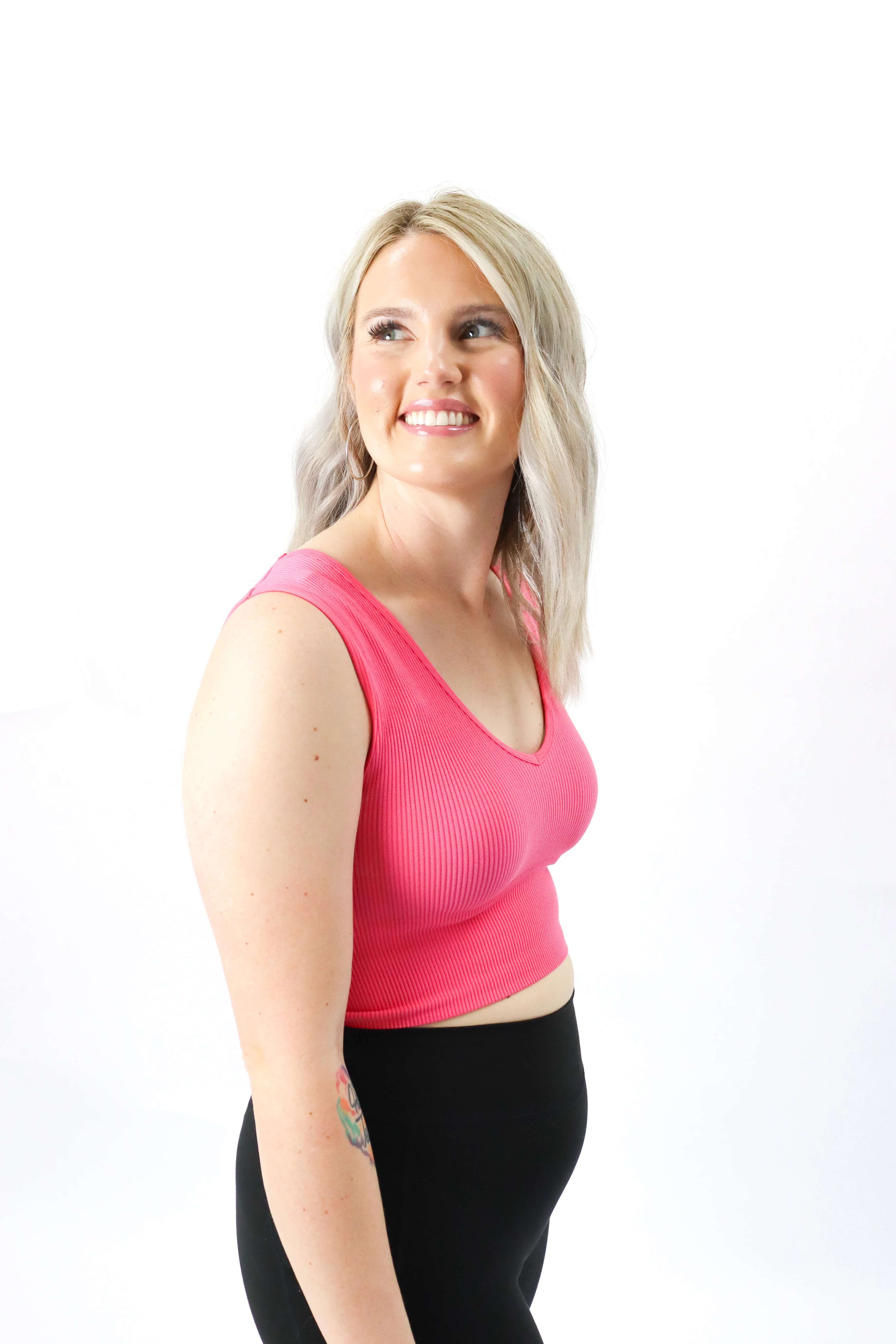 The Essential Crop | V Neck Top Bralette - Final Sale - Image 4