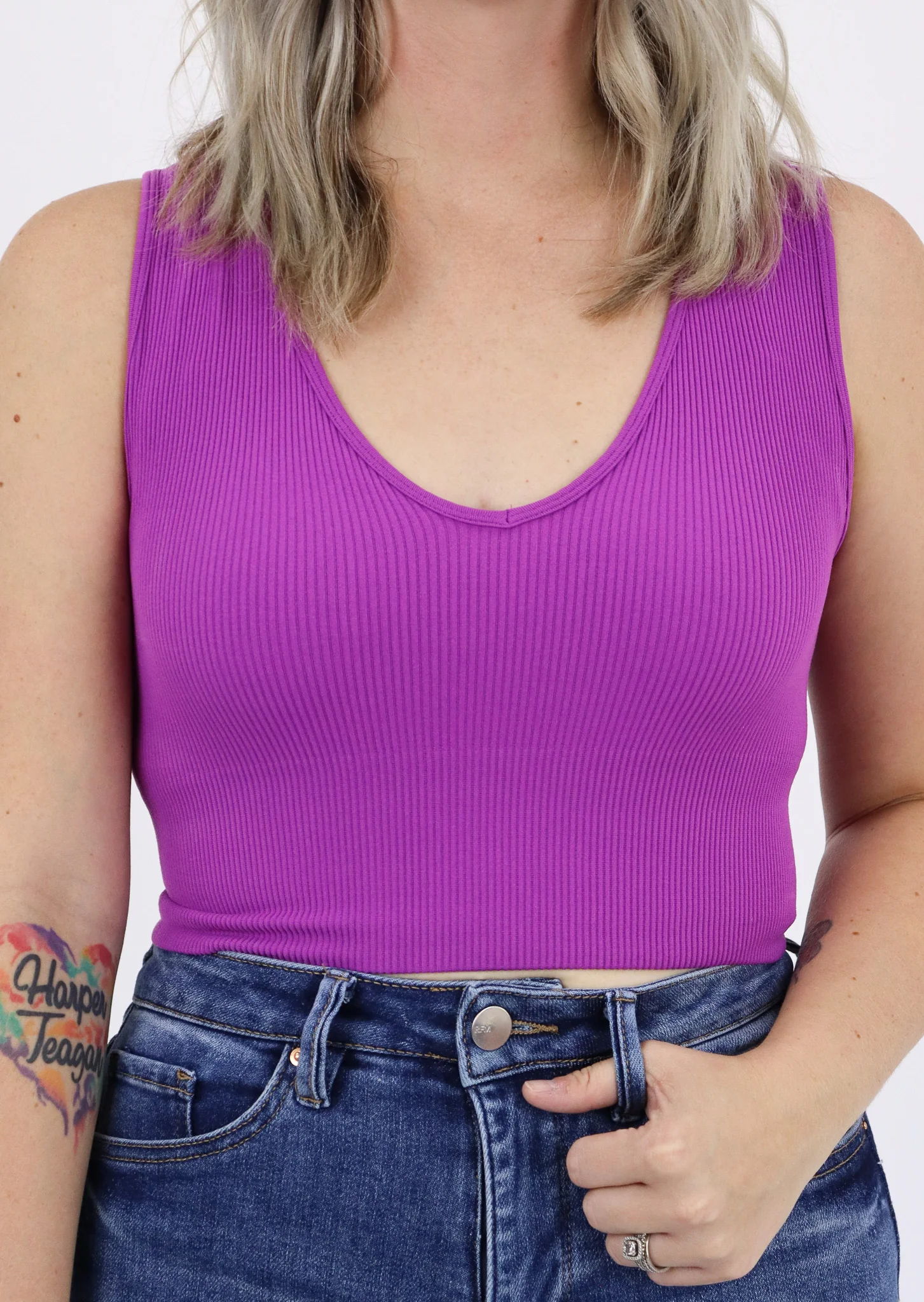 The Essential Crop | V Neck Top Bralette - Final Sale - Image 6