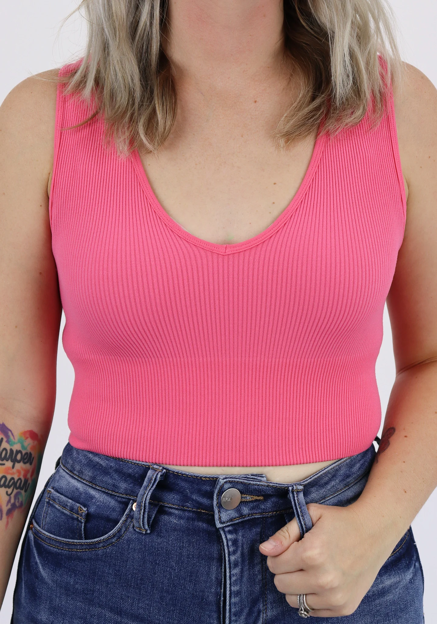The Essential Crop | V Neck Top Bralette - Final Sale - Image 8