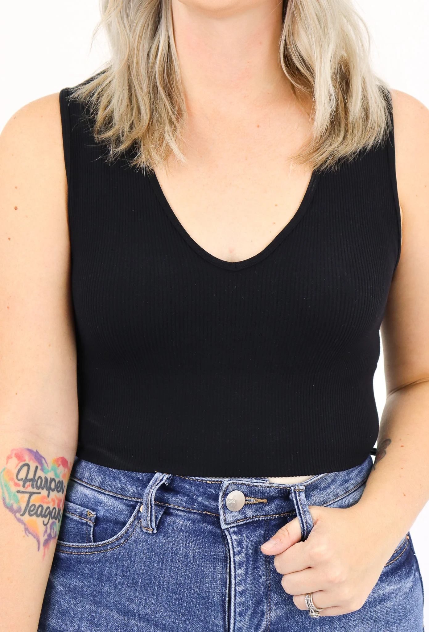 The Essential Crop | V Neck Top Bralette - Final Sale - Image 9