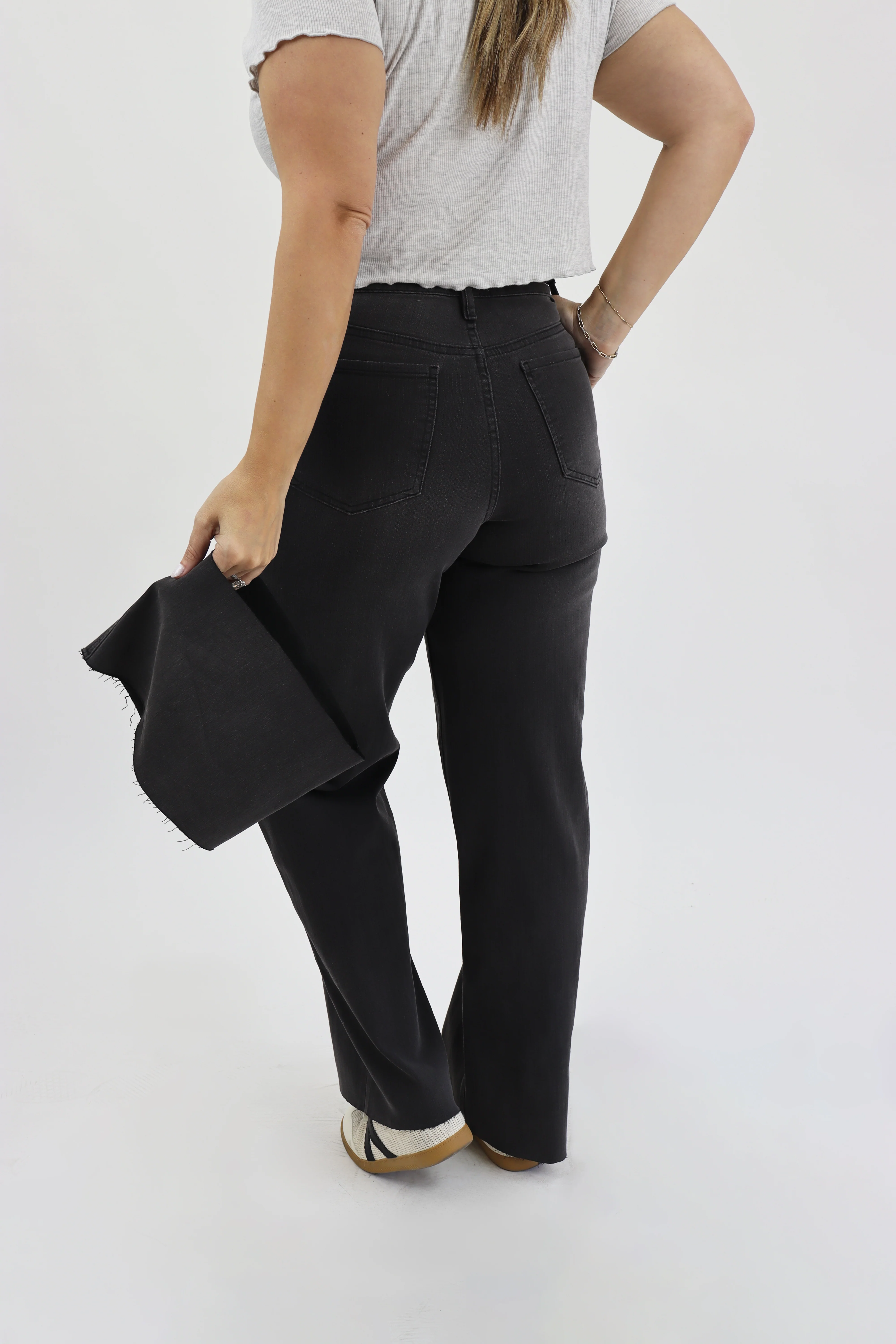 Wide Leg Jeans - Vintage Black - Cut to Length - Image 3